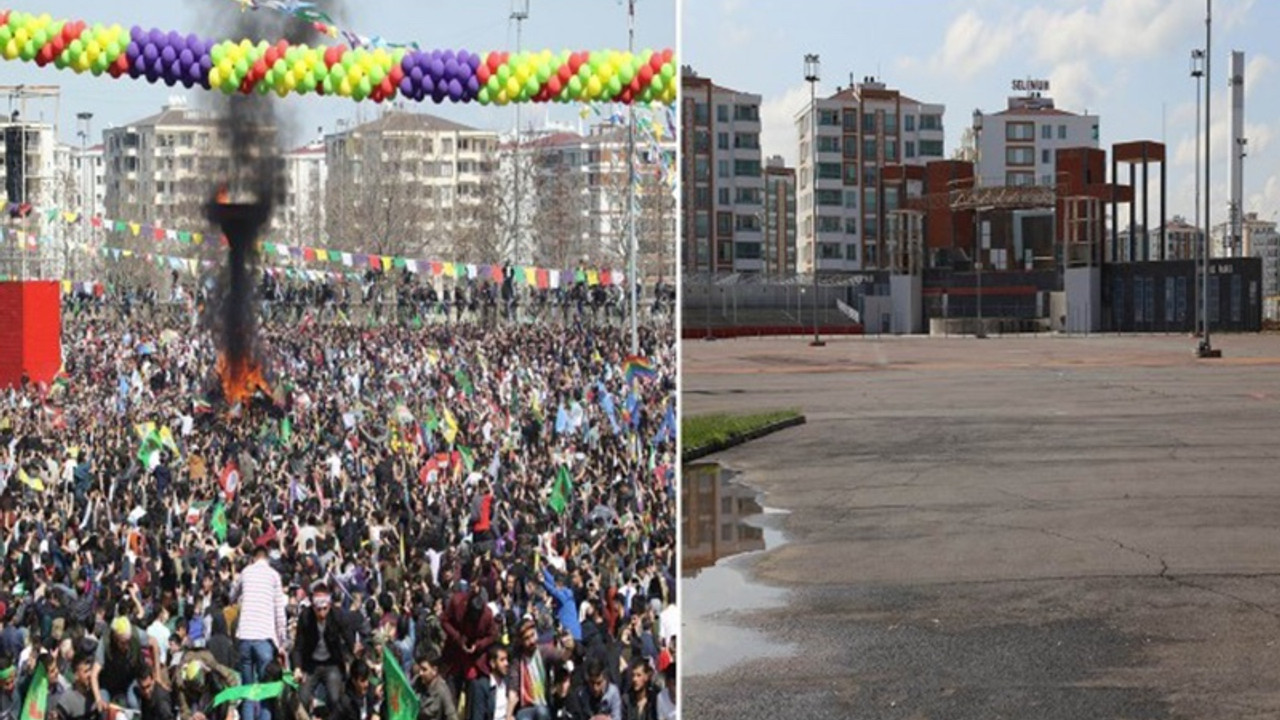 12 yıldır milyonları ağırlayan Newroz meydanı bugün boş kaldı