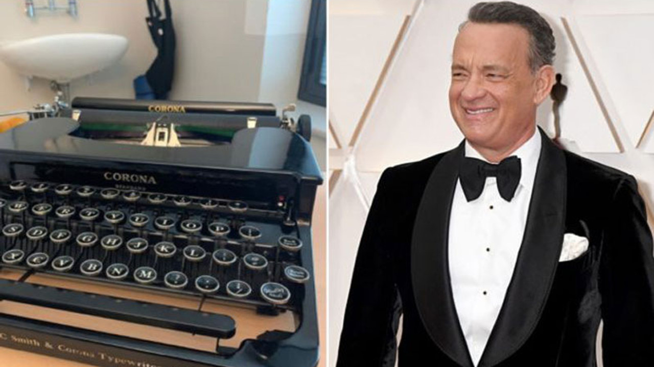 Tom Hanks'ten 8 yaşındaki Corona'ya Corona marka daktillo hediyesi