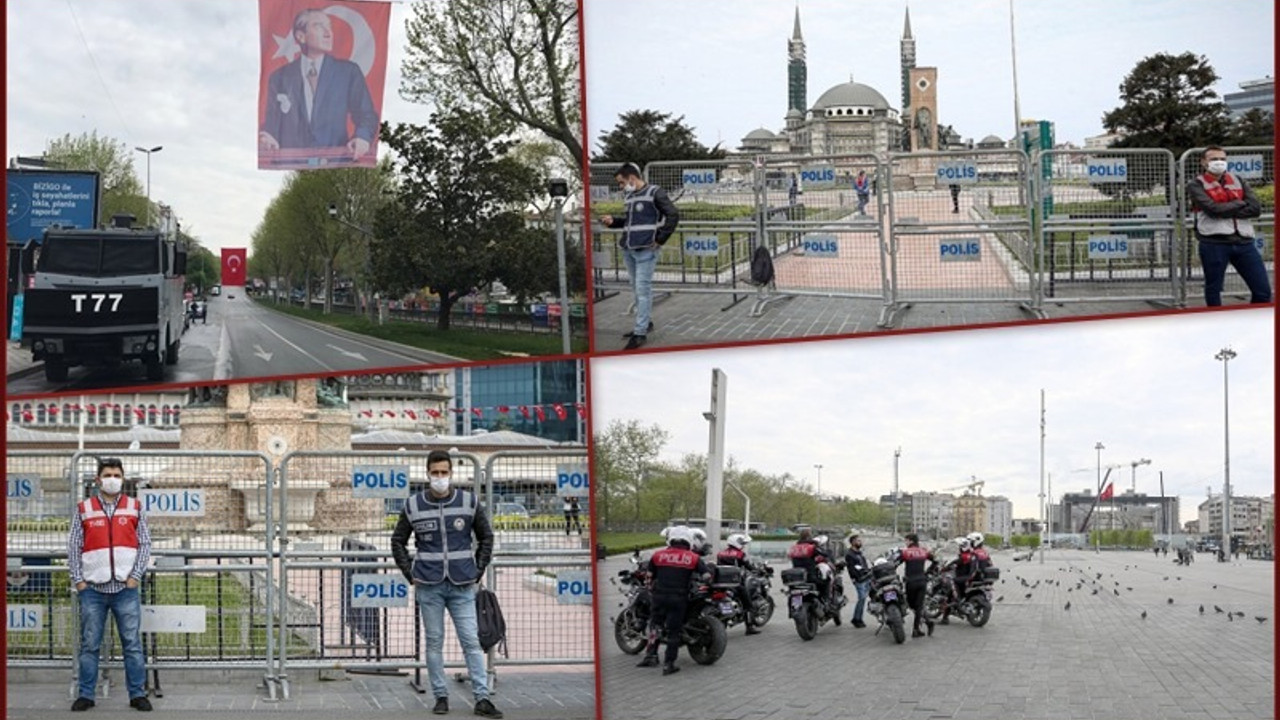 Sokağa çıkma yasağı olan İstanbul'da 1 Mayıs'ta 44 bin polis görevlendirdiler