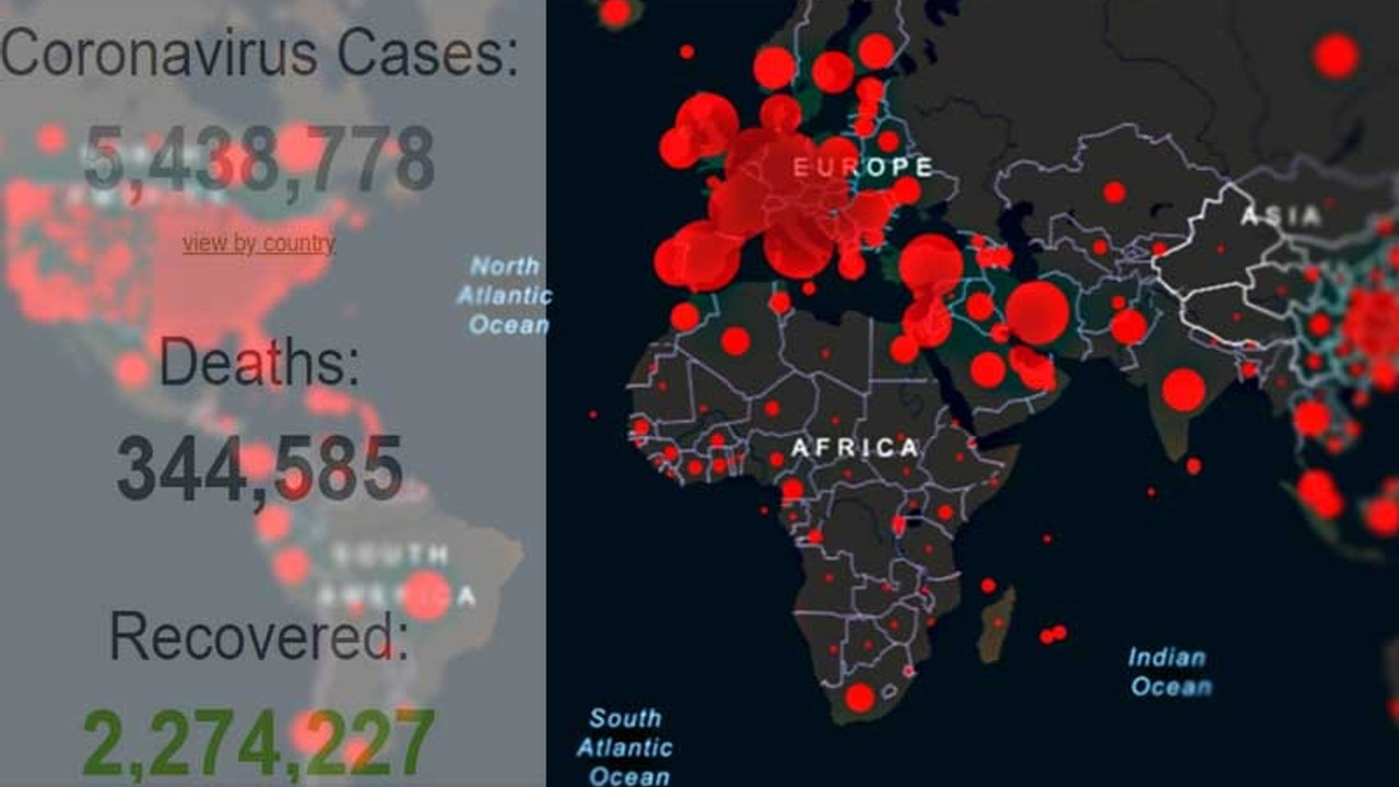 Dünya genelinde Coronavirus bulaşan kişi sayısı 5 milyon 400 bini geçti