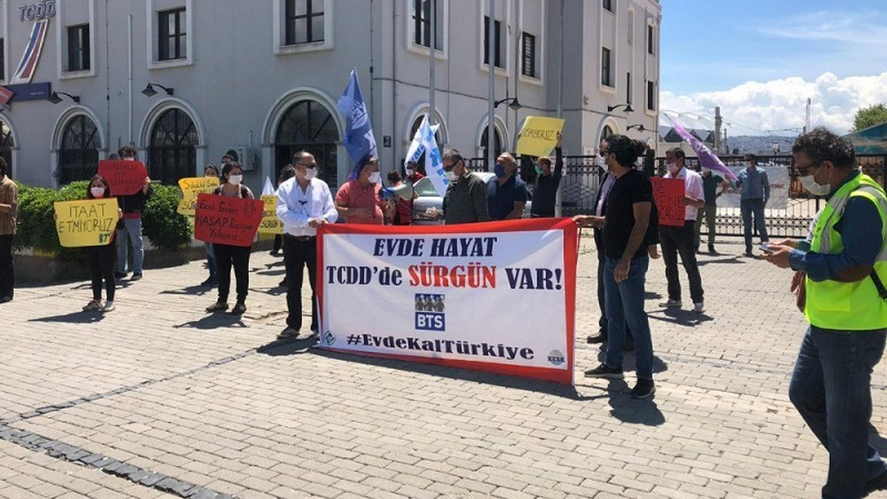 TCCD çalışanları, sürgün protestosu için Ankara'ya yürüyor