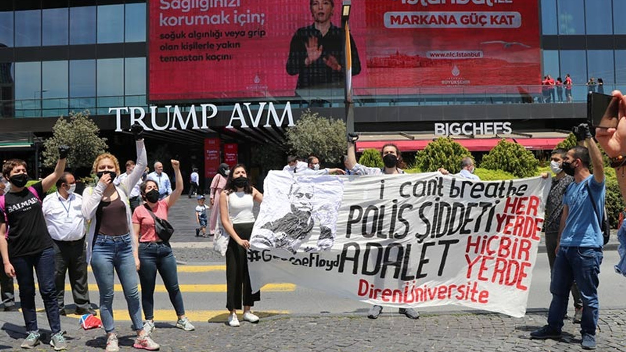 İstanbul'da George Floyd eylemi: Polis şiddeti her yerde adalet hiç bir yerde