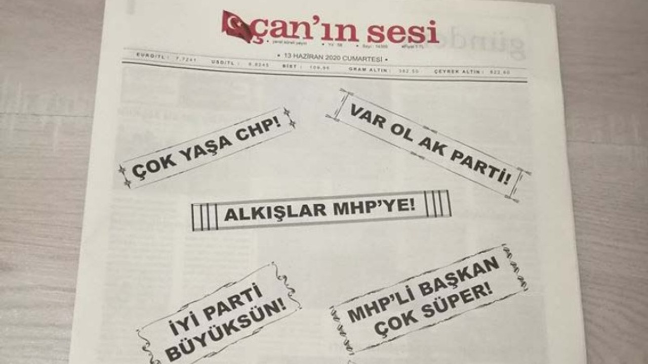 Yerel gazeteden 'siyasilerin tam istediği gibi' birinci sayfa