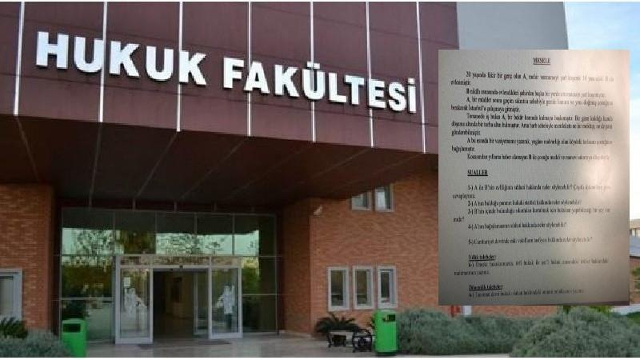 'Hukuk' fakültesi, sınavda 14 yaşındaki kız çocuğunu evlendirdi, evliliğin yorumlanmasını istedi