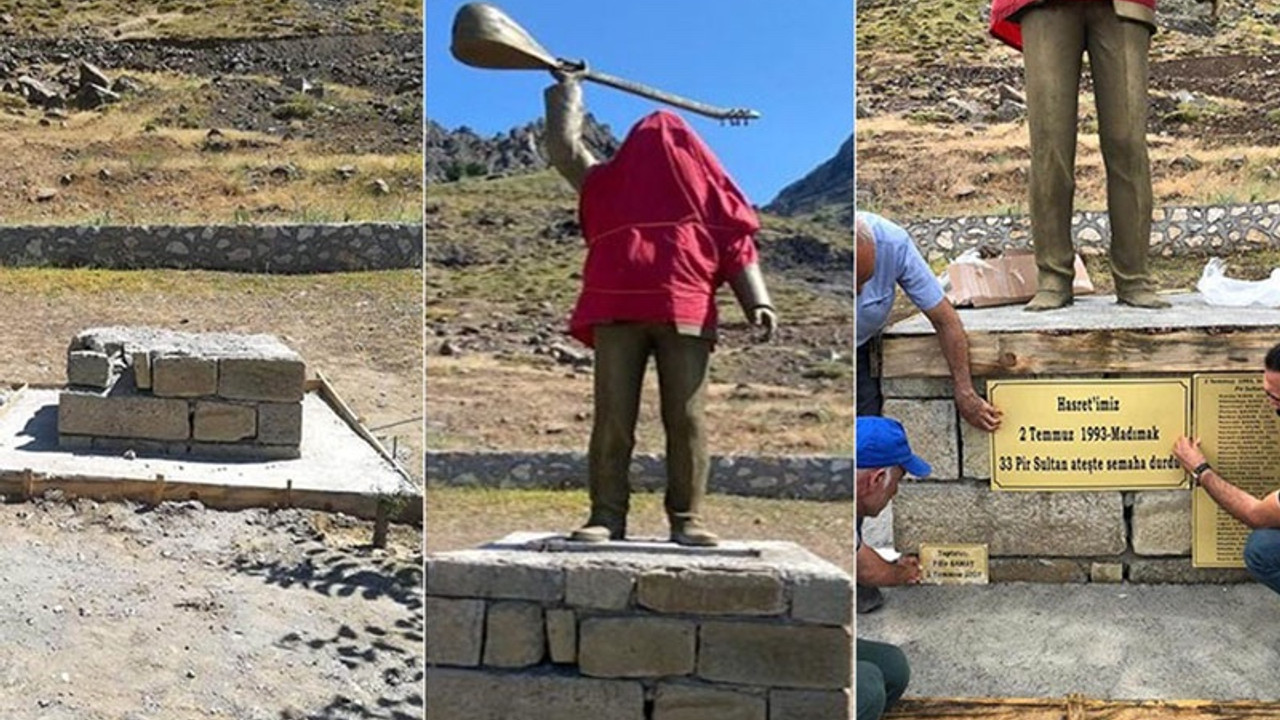 Dersim'de Hasret Gültekin heykeline saldırı gerçekleşti