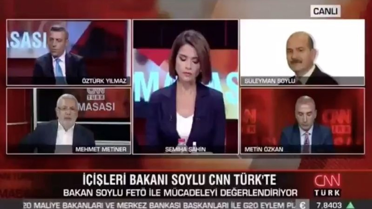 Mehmet Metiner, İçişleri Bakanlığı'na 'FETÖ'cülerin yerleştirildiğini söyledi, Soylu canlı yayına bağlandı