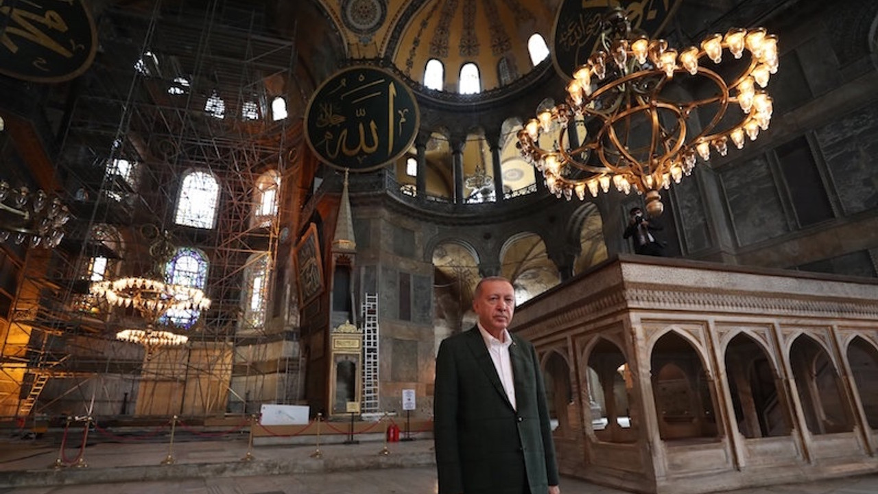 Erdoğan Ayasofya'dan fotoğraf paylaştı