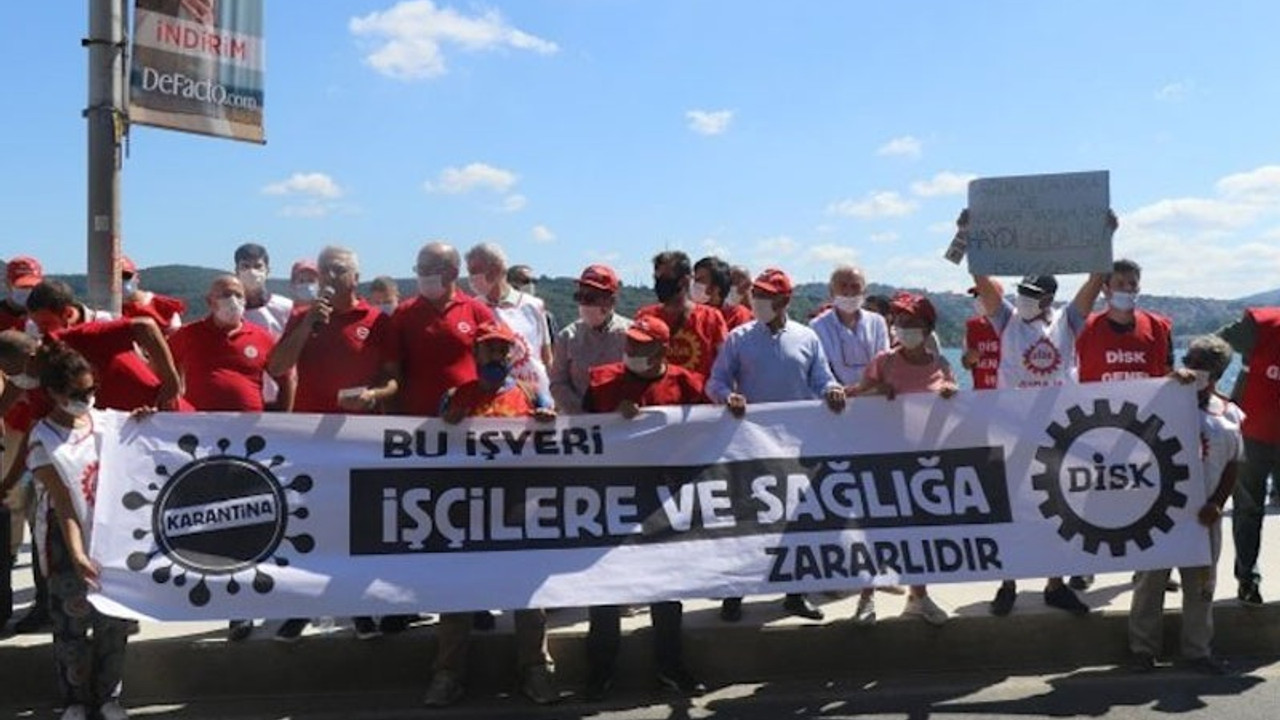 DİSK'ten Dardanel protestosu