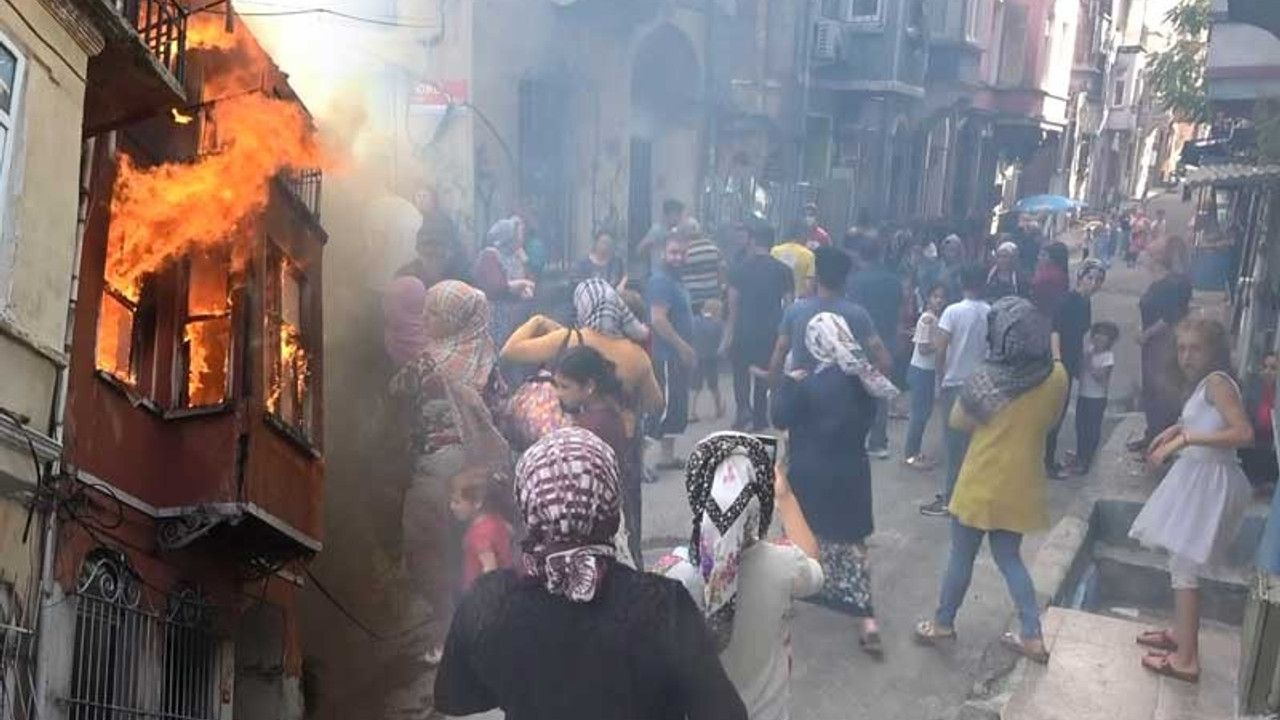 Beyoğlu'nda yangın paniği: 2 katlı ev yandı