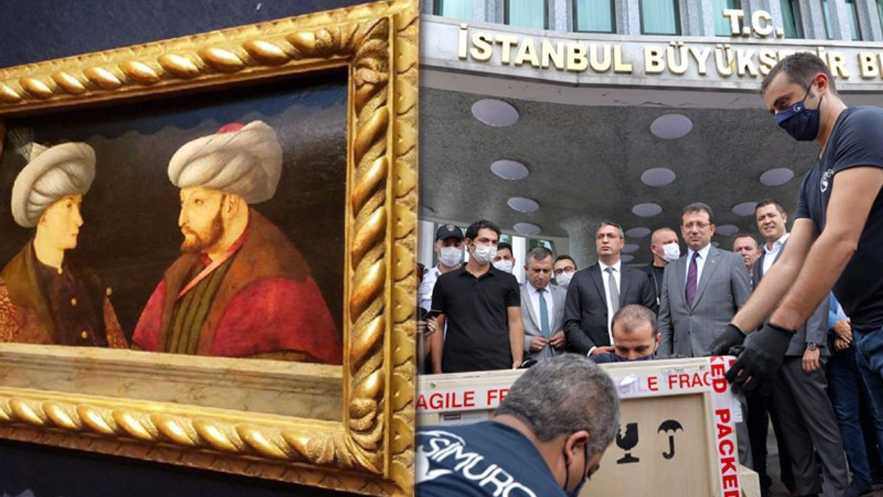 İmamoğlu, Fatih Sultan Mehmet portresini teslim aldı