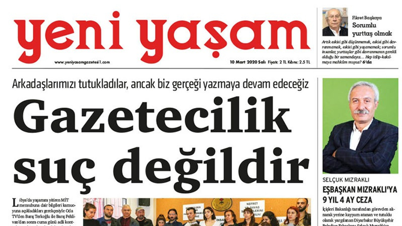 Yeni Yaşam gazetesinin internet sitesine erişim engellendi