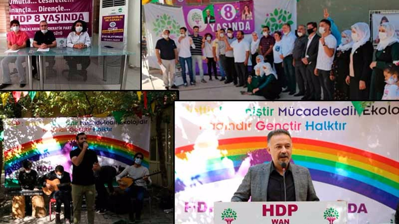 HDP'nin 8'inci kuruluş yıl dönümü nedeniyle birçok ilde etkinlik düzenlendi: Mücadelemiz sürecek