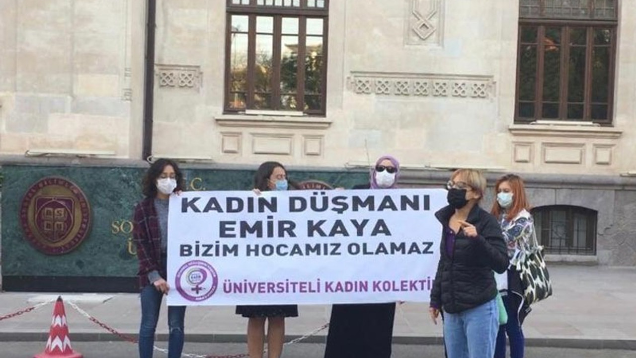 Kadınların, İstanbul Sözleşmesi'ni hedef alan akademisyeni protestosuna engelleme