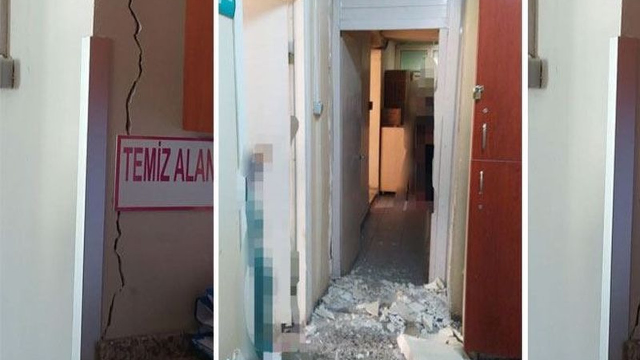 İzmir'de depremde hasar görmüş hastanede tedavi: Sağlık personelinin ve hastaların can güvenliği tehlikede