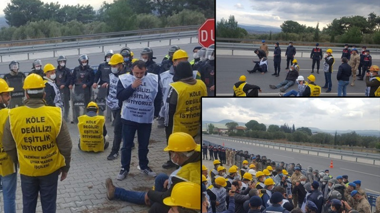 Madencilere jandarma engeli: Sendikacılar gözaltına alındı