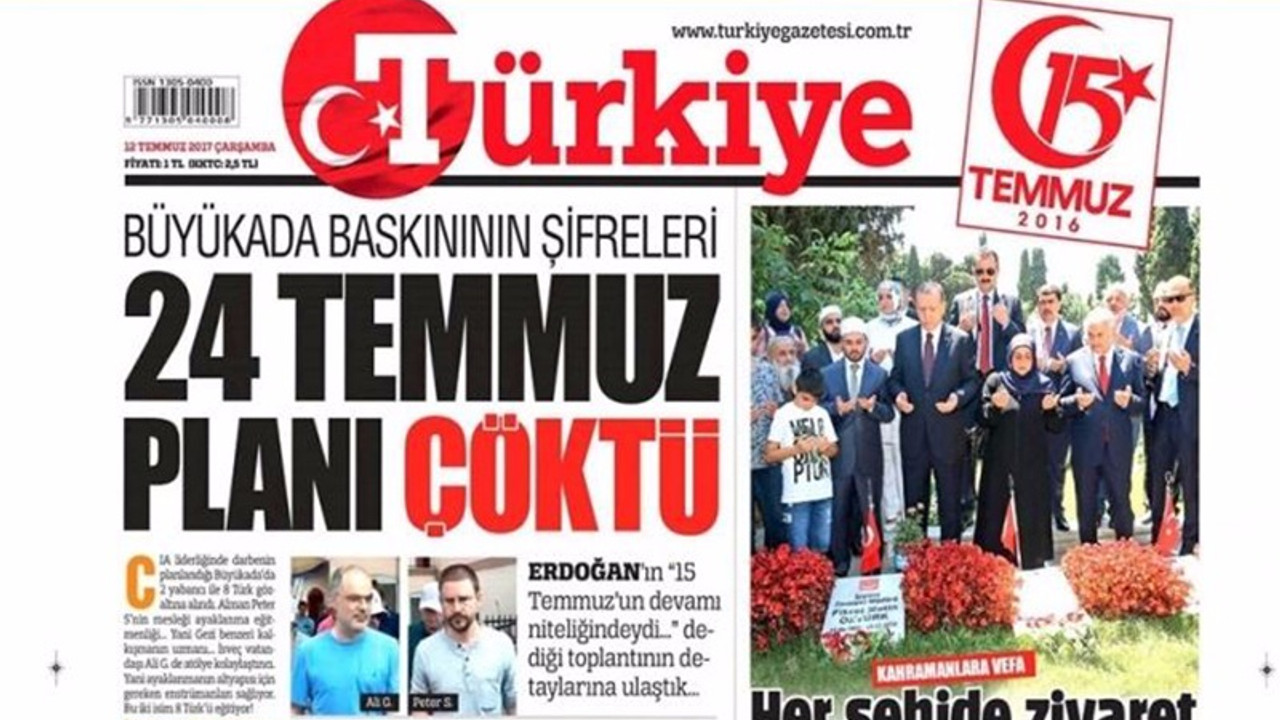 'Türkiye Gazetesi'nin suçlaması masum değildir'