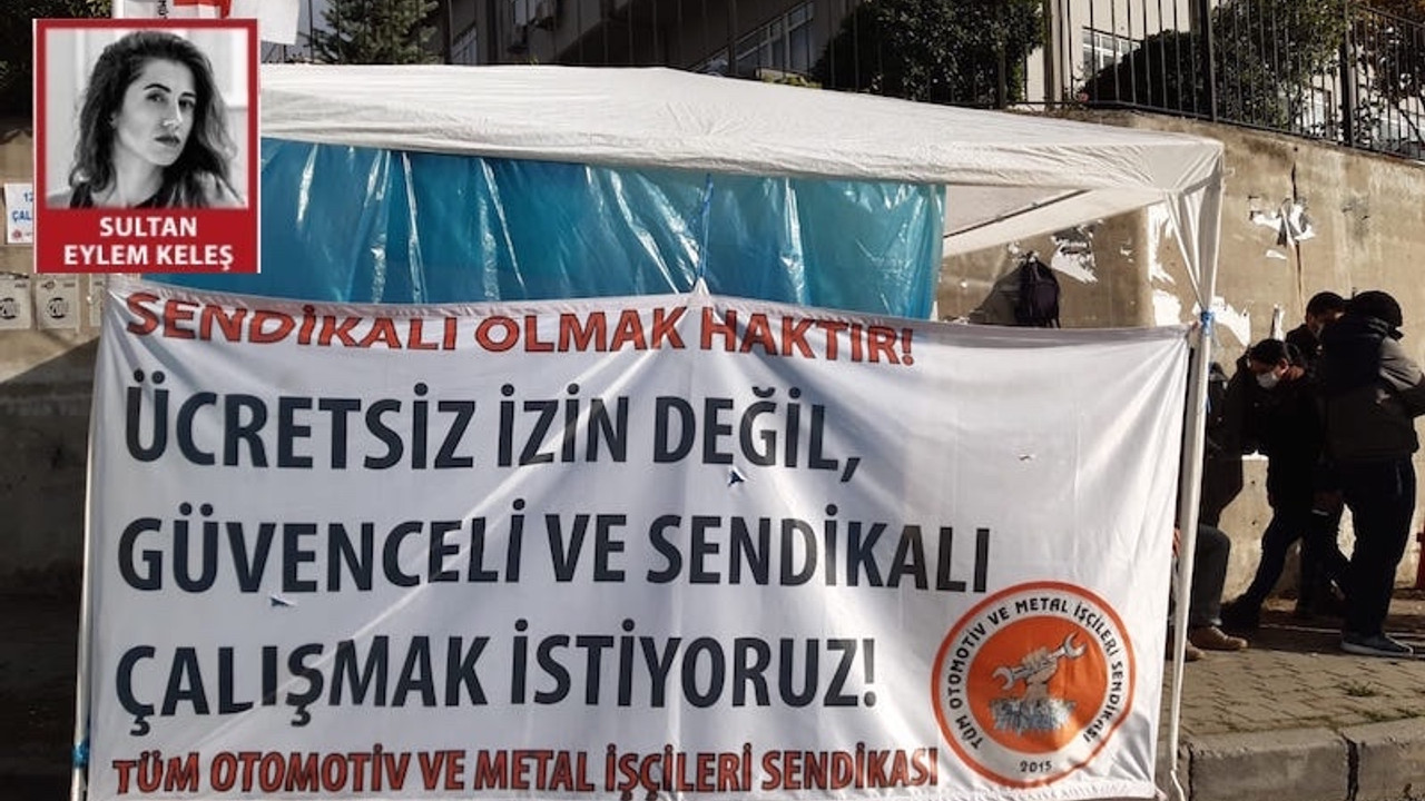 Sinbo işçileri ücretsiz izne karşı direniyor