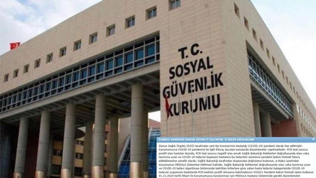 SGK artık PCR testi negatif yurttaşları da 'pandemi hastası' olarak kabul etti