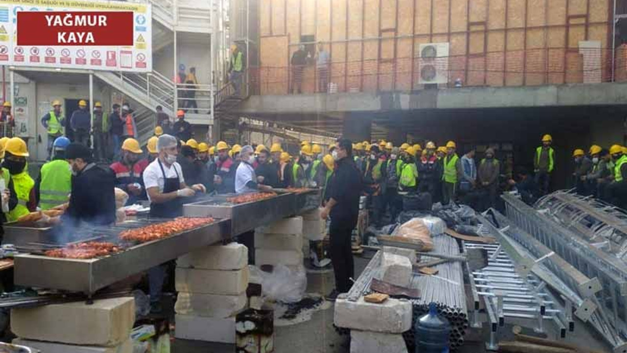 AKM inşaatında mangal: Hem virüse davetiye, hem fazla mesai karşılığı