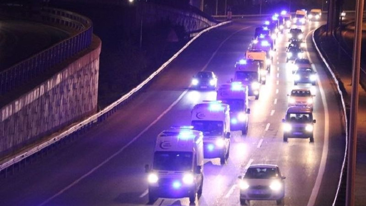 İstanbul'daki ambulans konvoyunun nedeni belli oldu