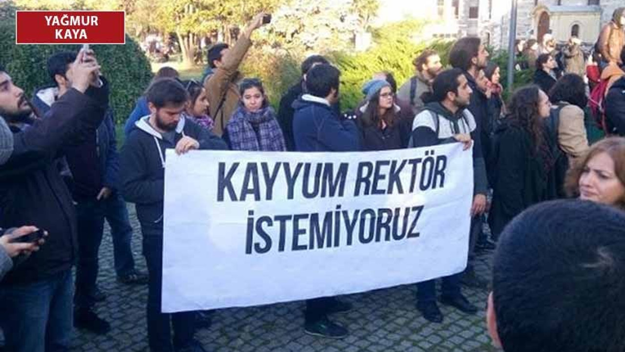 Boğaziçi Üniversitesi öğrencilerinden kayyım rektöre tepki