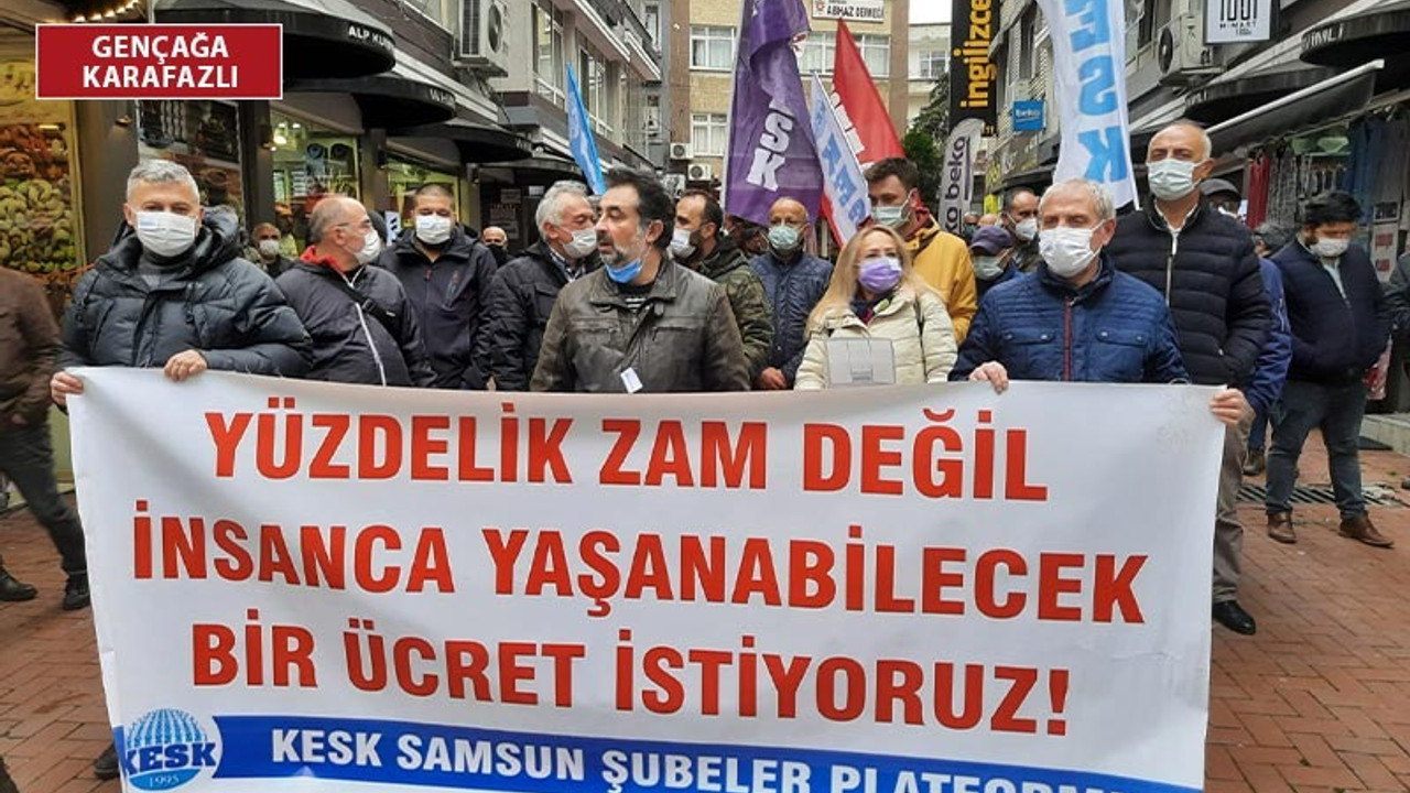 KESK'ten Samsun ve Trabzon'da düşük zam protestosu