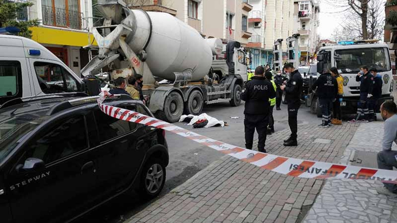 Küçükçekmece'de beton mikserinin ezdiği kadın öldü