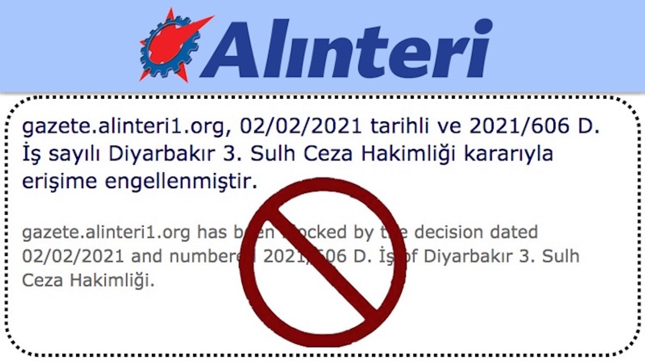 Alınteri’nin internet sitesi erişime engellendi