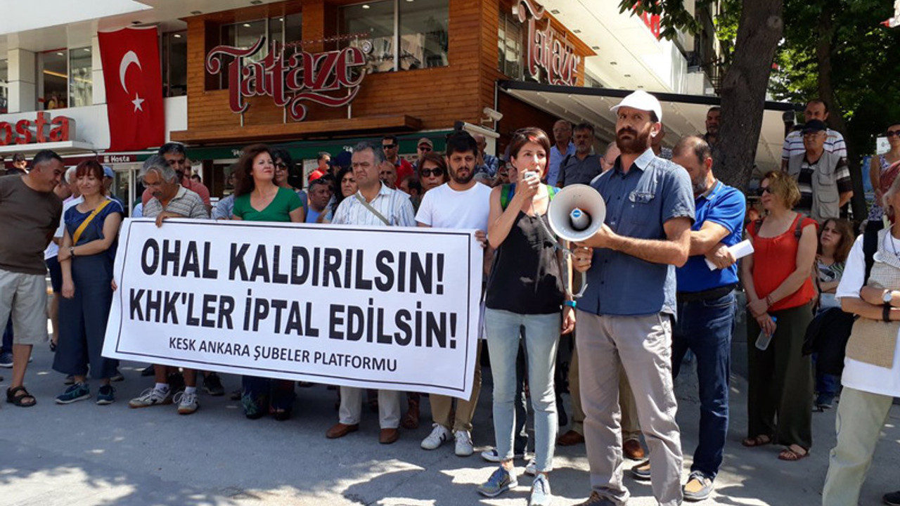 KESK Ankara'da eylem yaptı