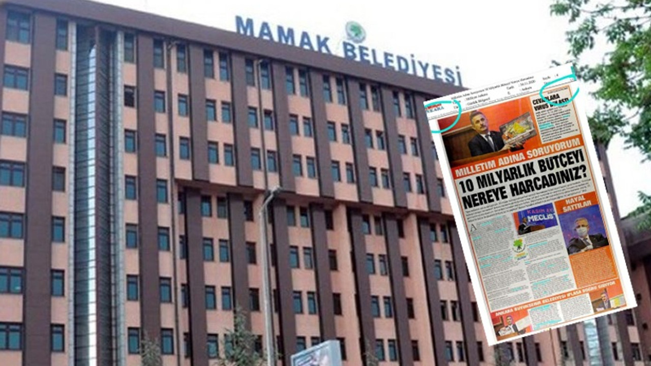 Büyükşehir Belediyesi'ni eleştirmek için belediye bütçesiyle gazeteye ilan veren Mamak Belediyesi TBMM'de