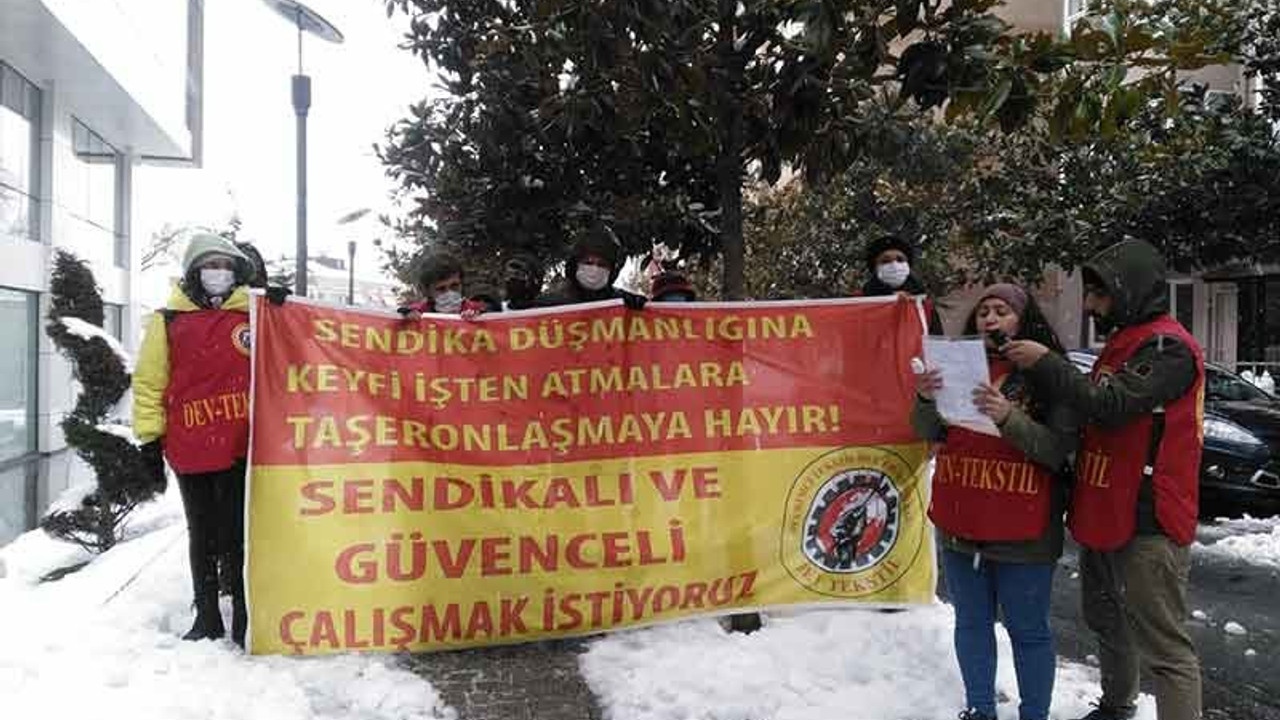 SML Etiket işçileri Zara önünden seslendi: Sermaye pandeminin faturasını işçilere kesmeye devam ediyor