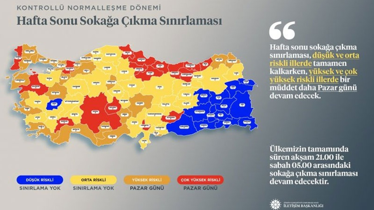 Türkiye'de 'normalleşme'nin 4 rengi: Bilim Kurulu il il risk haritasını belirledi