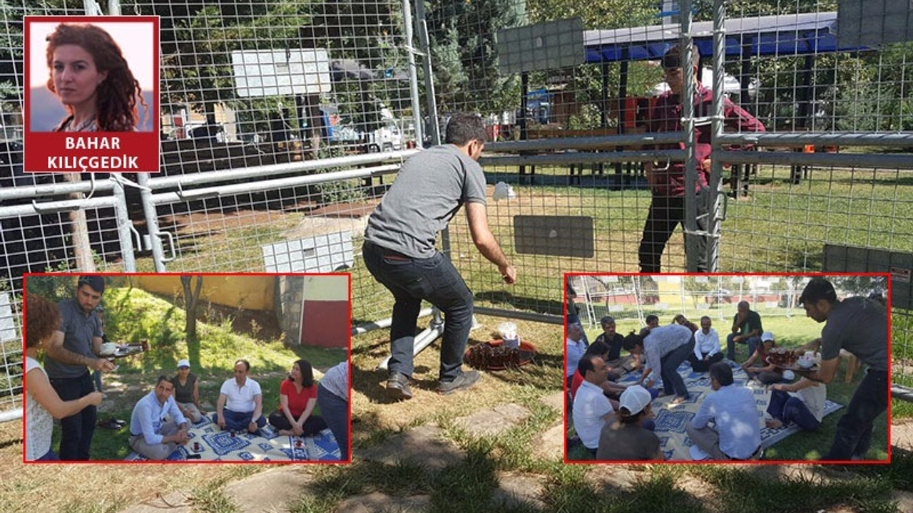 HDP'li vekillere bariyer altından çay ve su servisi