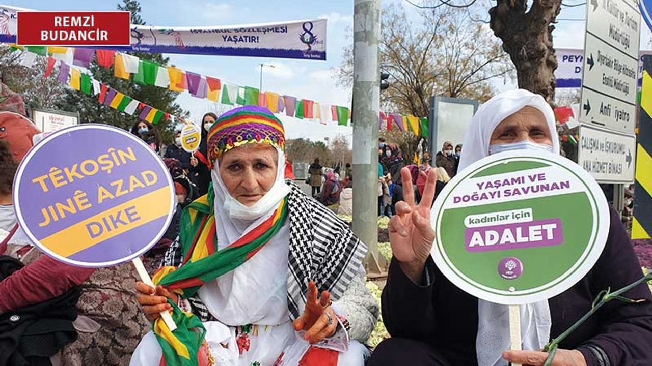 Diyarbakırlı kadınlar özgürlük için alanlarda