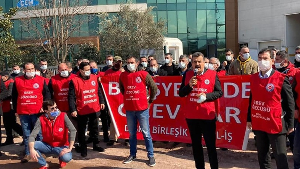 Metal işçisi greve çıktı