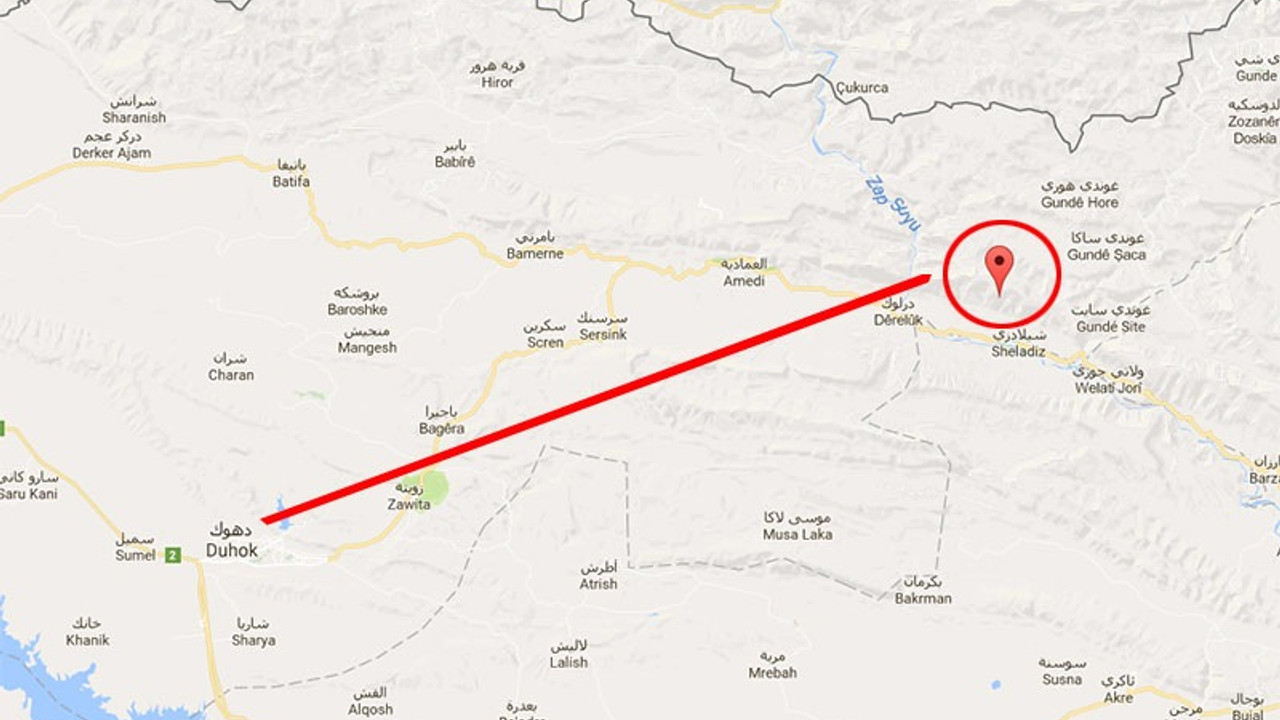 TSK, Duhok kırsalını bombaladı