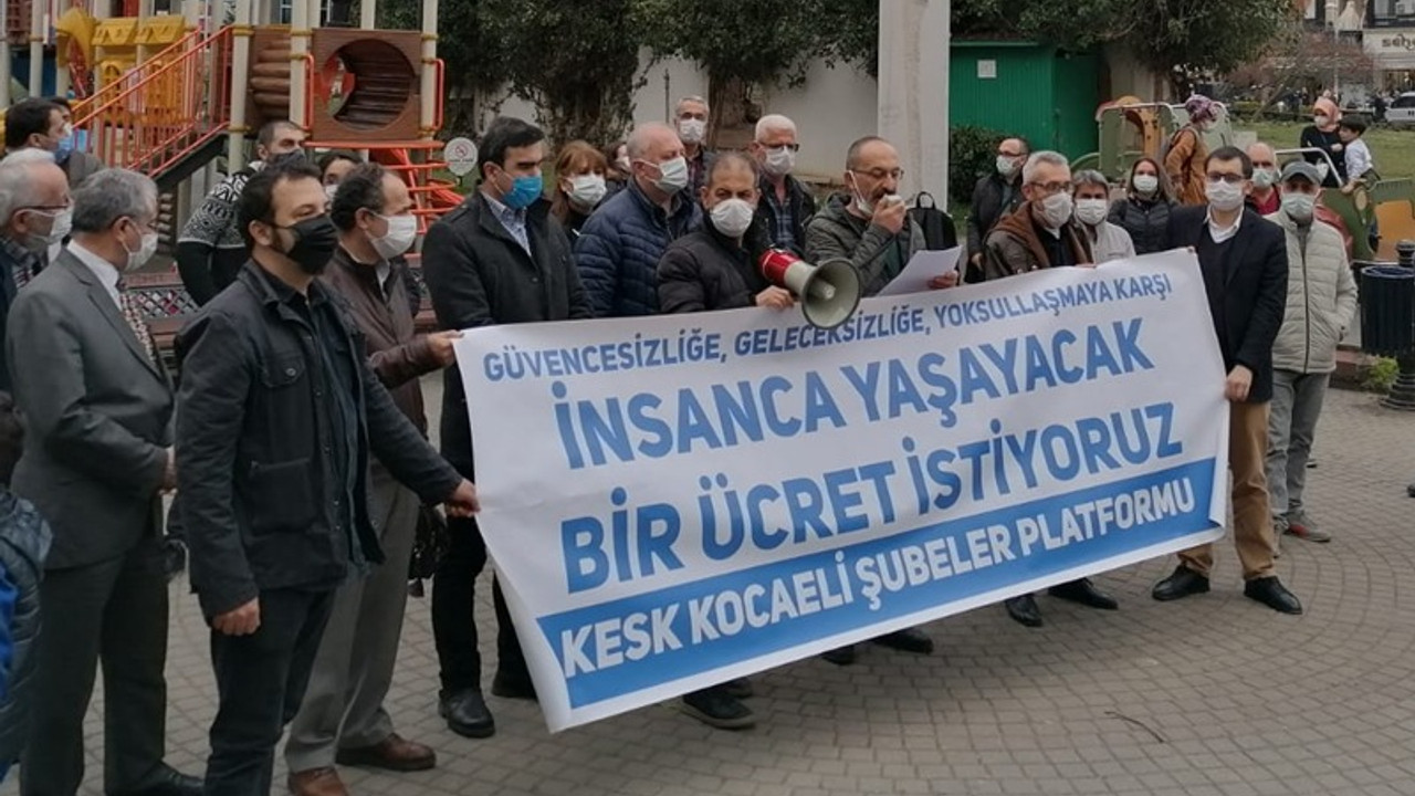 KESK üyeleri Kocaeli'den seslendi: Yüzde 3 maaş zammı ile yaşanmaz