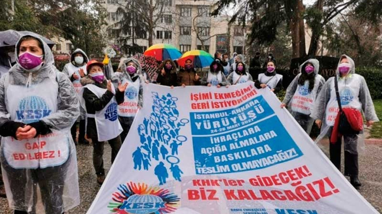 KESK’lilerin Ankara yürüyüşü ikinci gününde