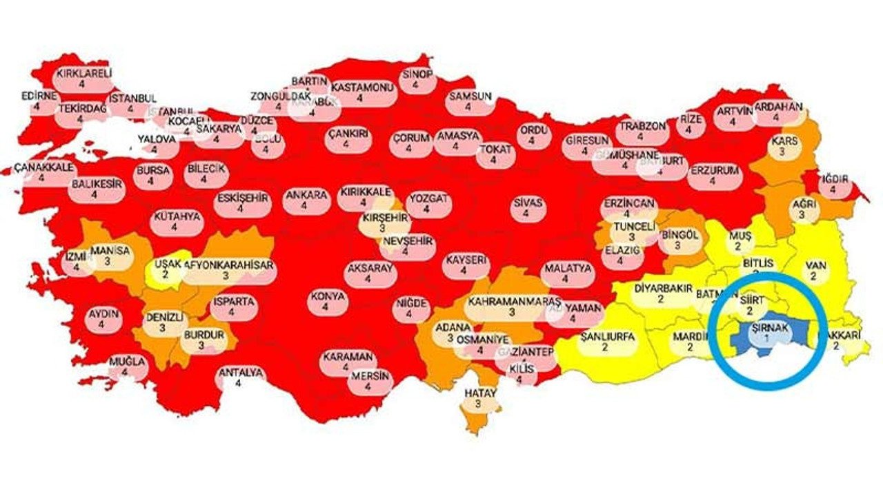 Şırnak'ın risk haritasındaki tek 'mavi' şehir olmasının nedenine ilişkin açıklama