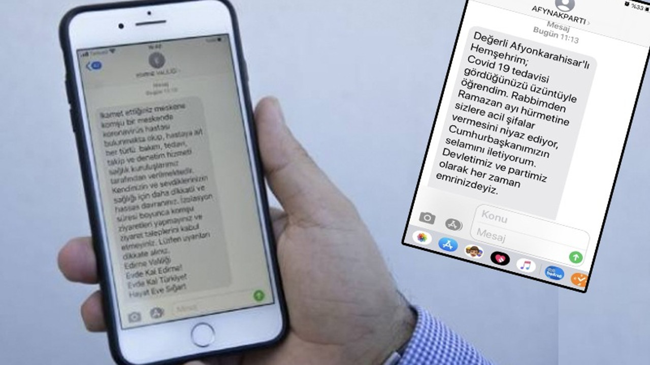 Covid-19 hastalarına AKP'den SMS hizmeti: Cumhurbaşkanının selamını iletiyorum