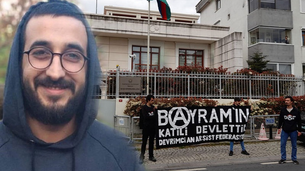 Anarşistler, Mammadov için Azerbaycan Konsolosluğu önünde eylem yaptı: Bayram'ın katili devlettir