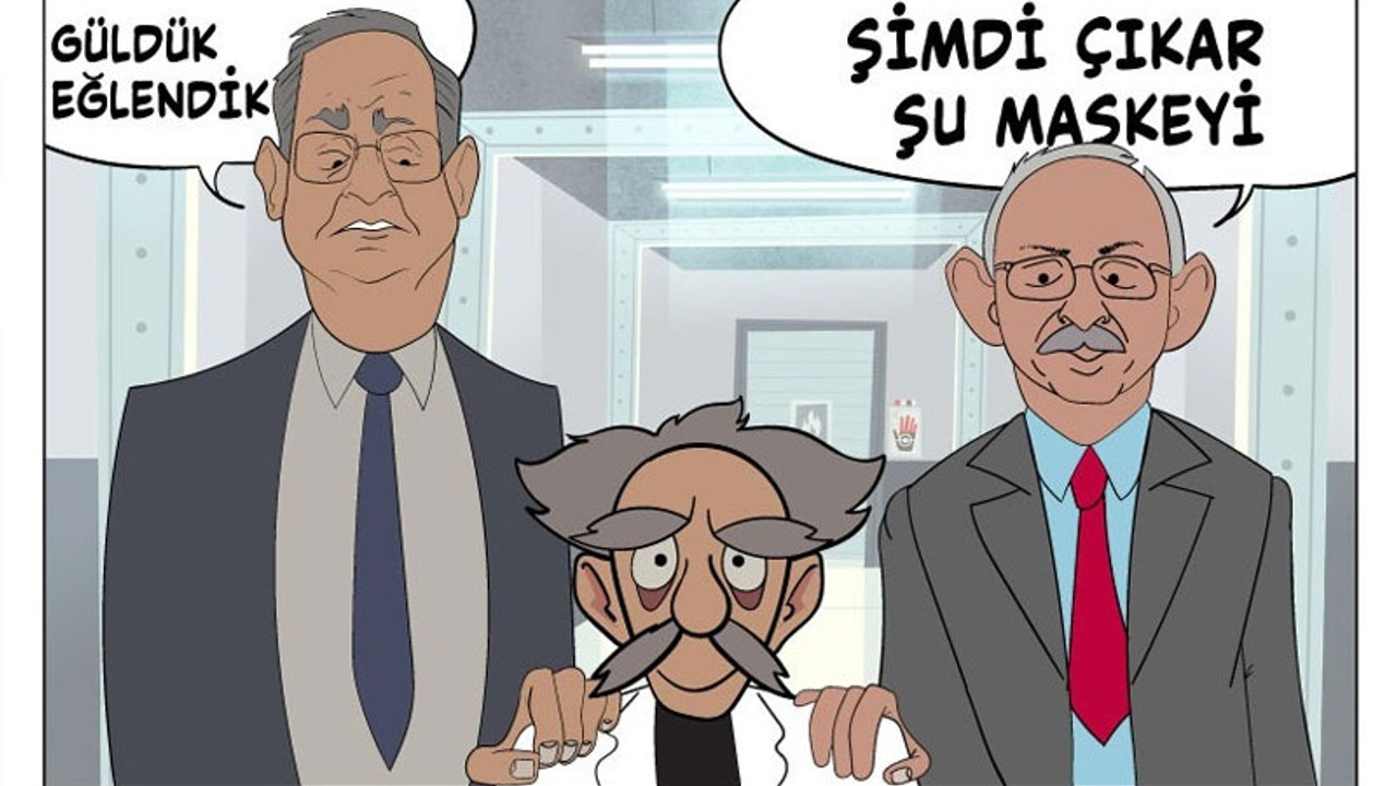 CHP'den AKP'ye karikatürlü yanıt: Şimdi çıkar şu maskeyi