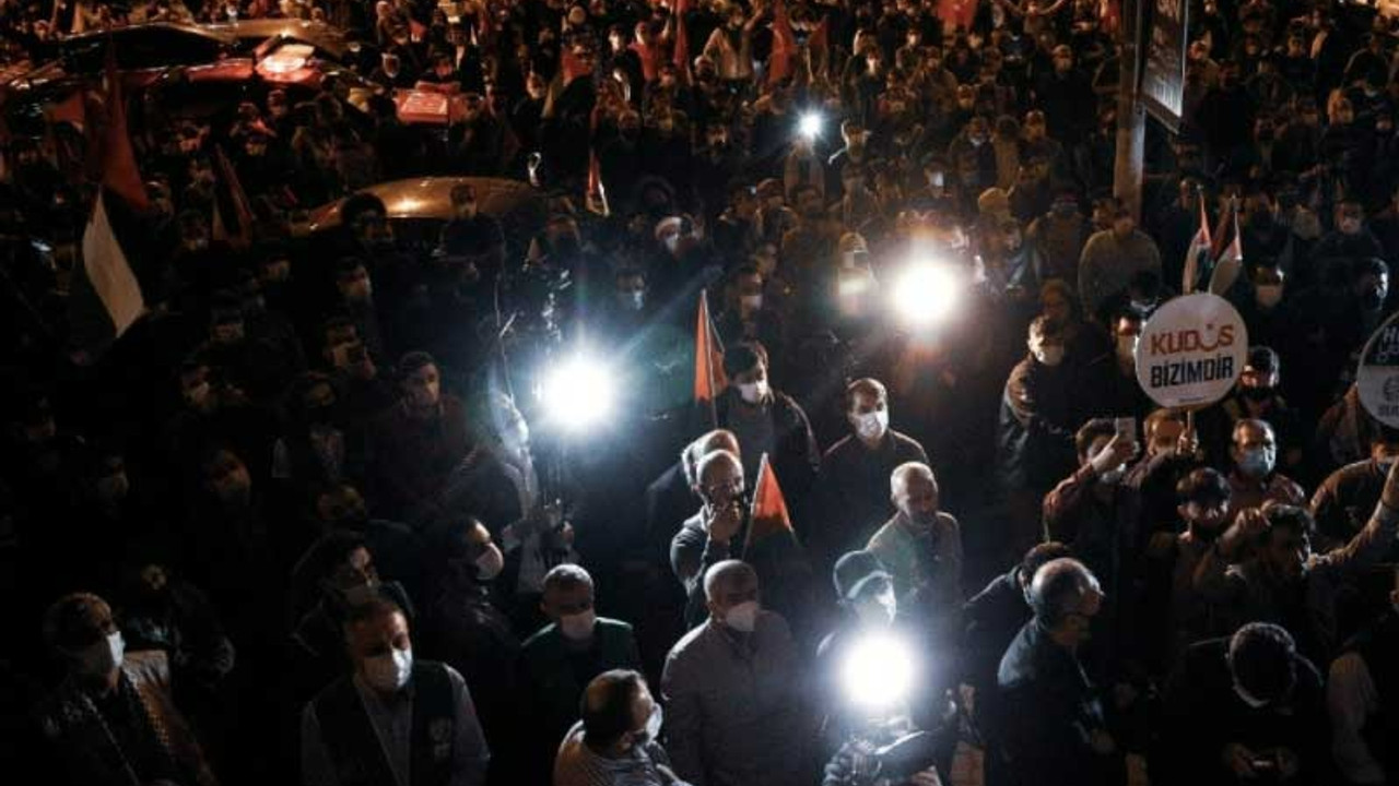 Yasağa rağmen birçok ilde İsrail protestosu düzenlendi