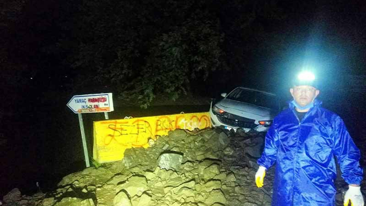 Tekirdağ'da şiddetli yağış nedeniyle heyelan meydana geldi