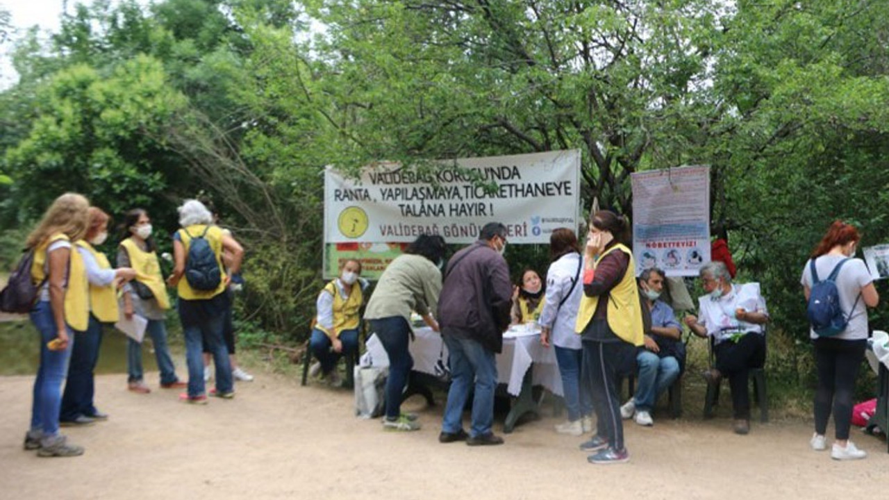 Validebağ Korusu'nda nöbet eylemi başladı