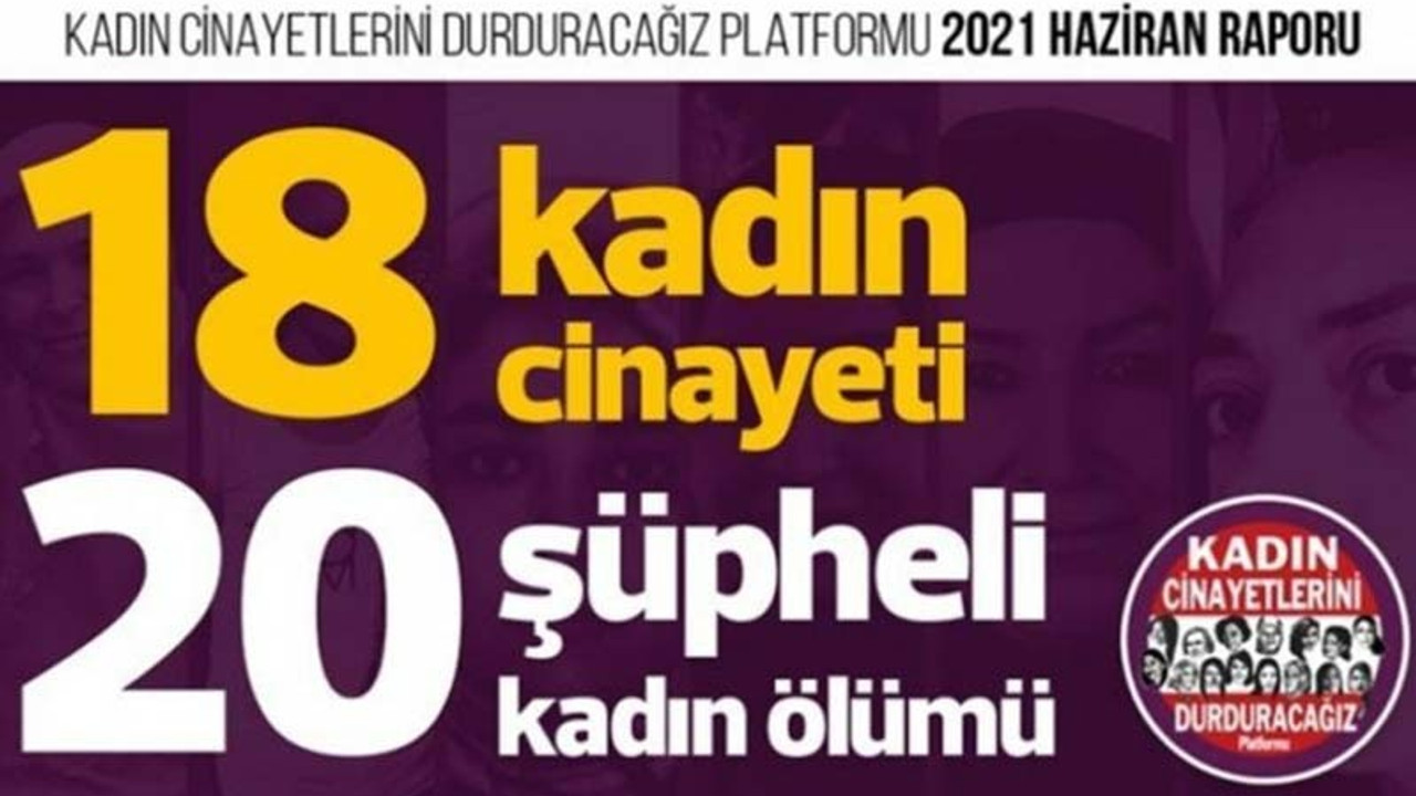 Haziran ayında 18 kadın katledildi