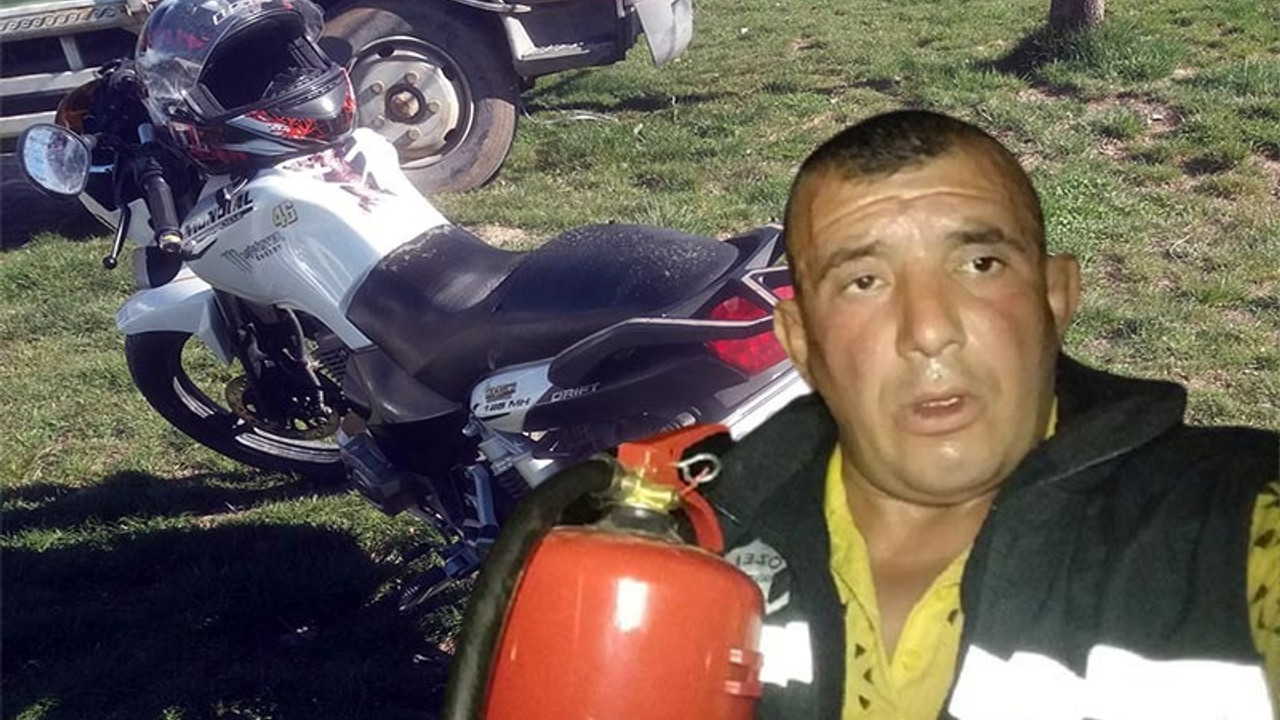 Yangına müdahale ediyordu, motosikletini çaldılar