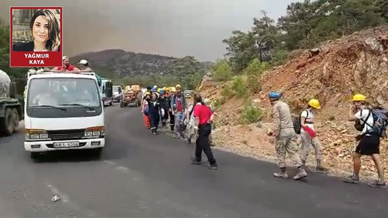 Çöğenli ve Sazak köyü mevkiinde yangına karşı günlerdir büyük mücadele veriliyor