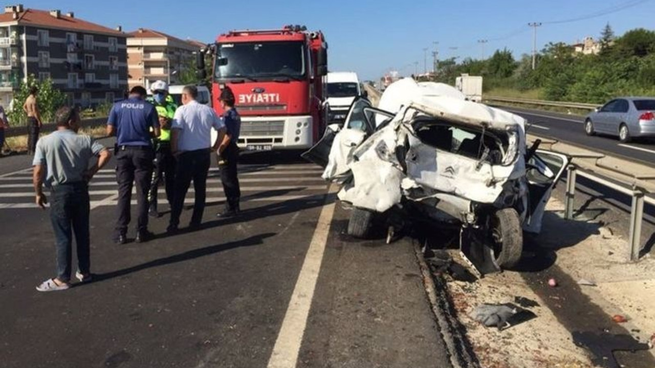 Tekirdağ'da işçi servisi kaza yaptı: 2 ölü, 4 yaralı