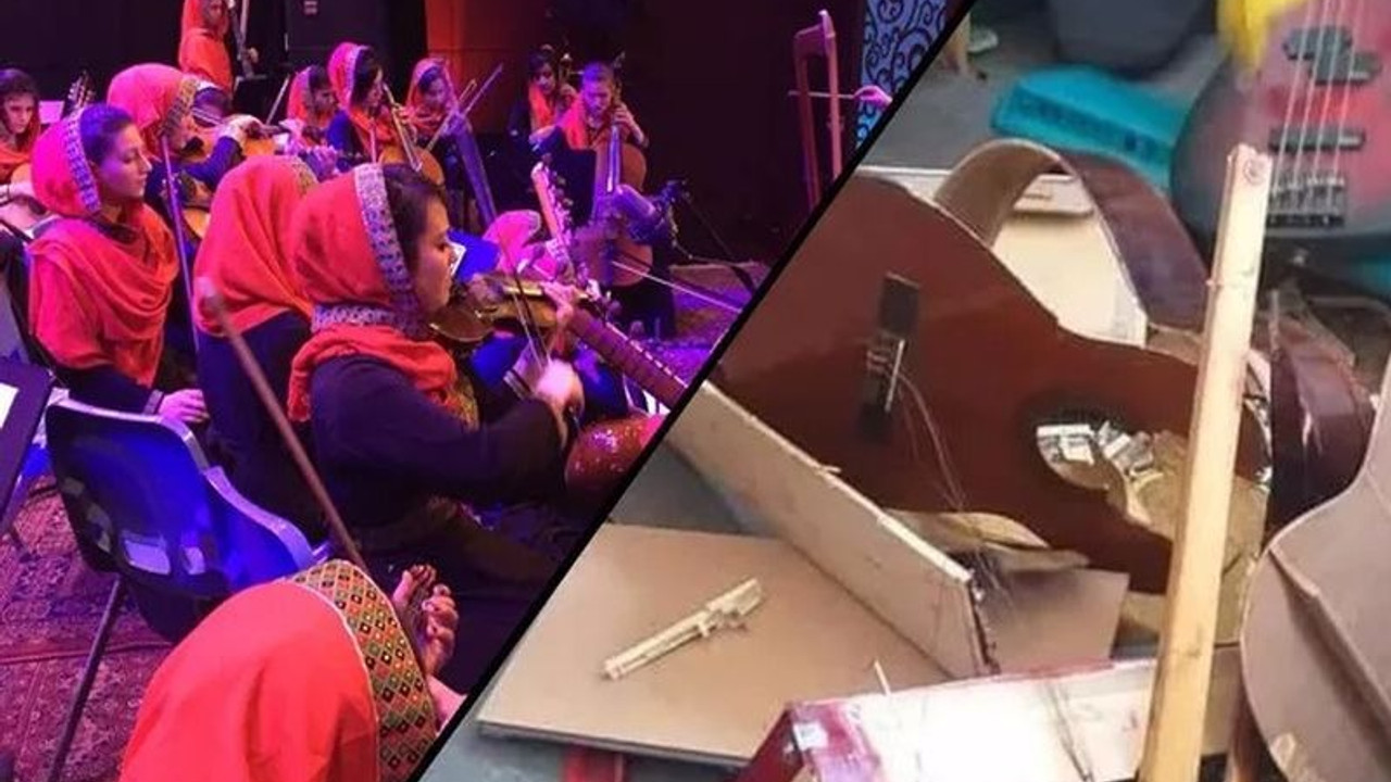 Taliban, Ulusal Müzik Enstitüsü'nü basarak enstrümanları parçaladı